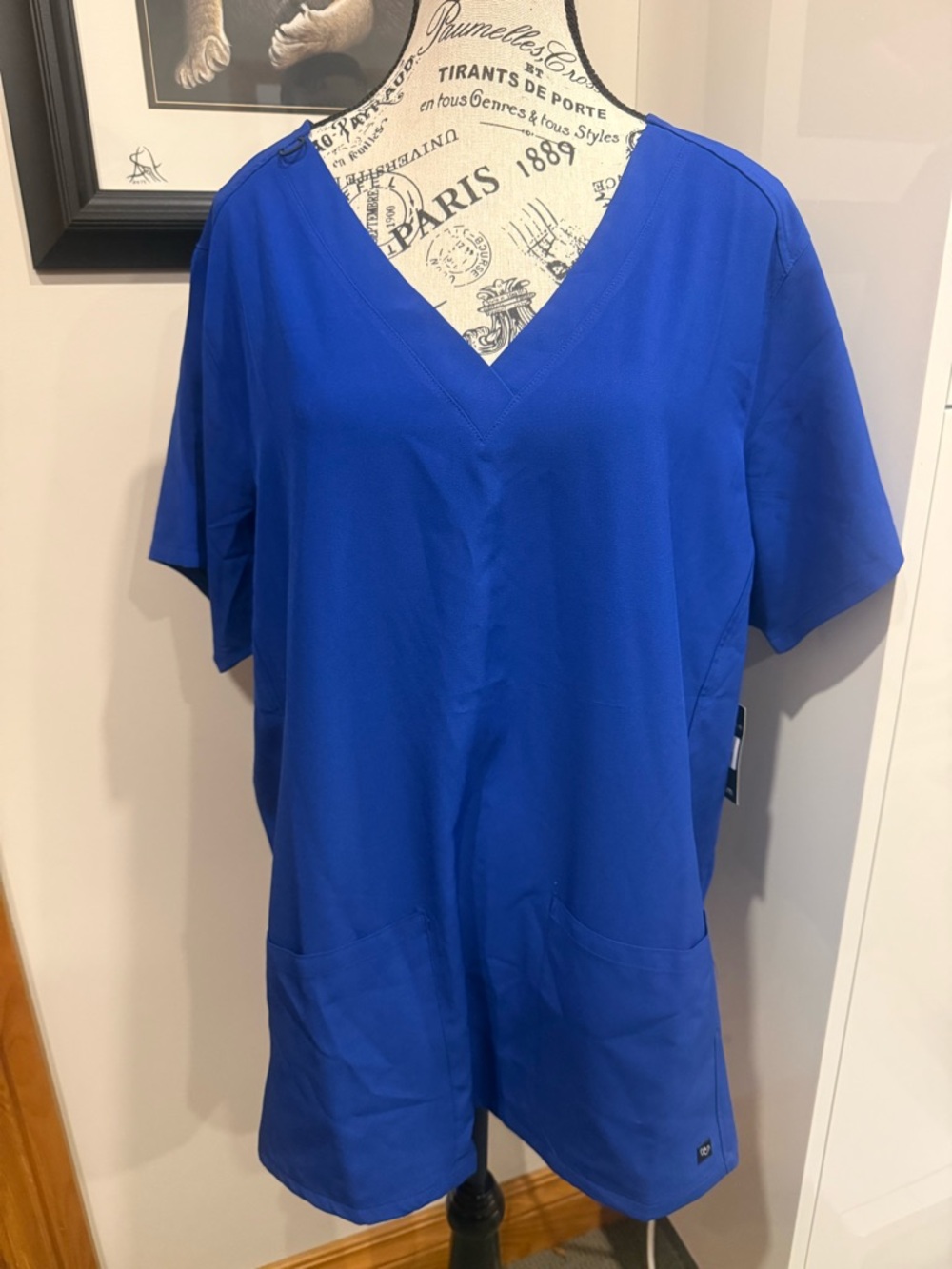 Women’s V-Neck Medical Scrub Top - Royal Blue